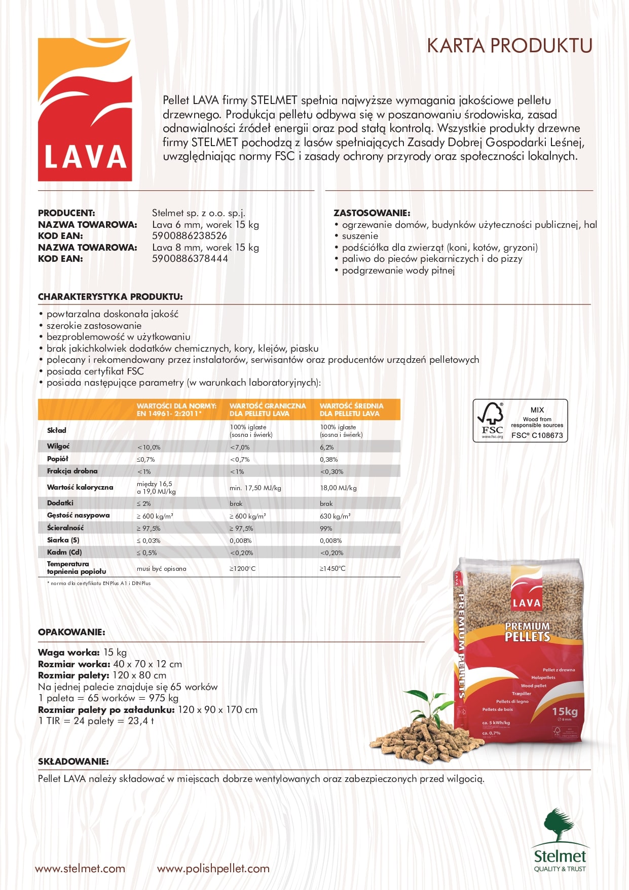 Pellet Drzewny Stelmet Lava