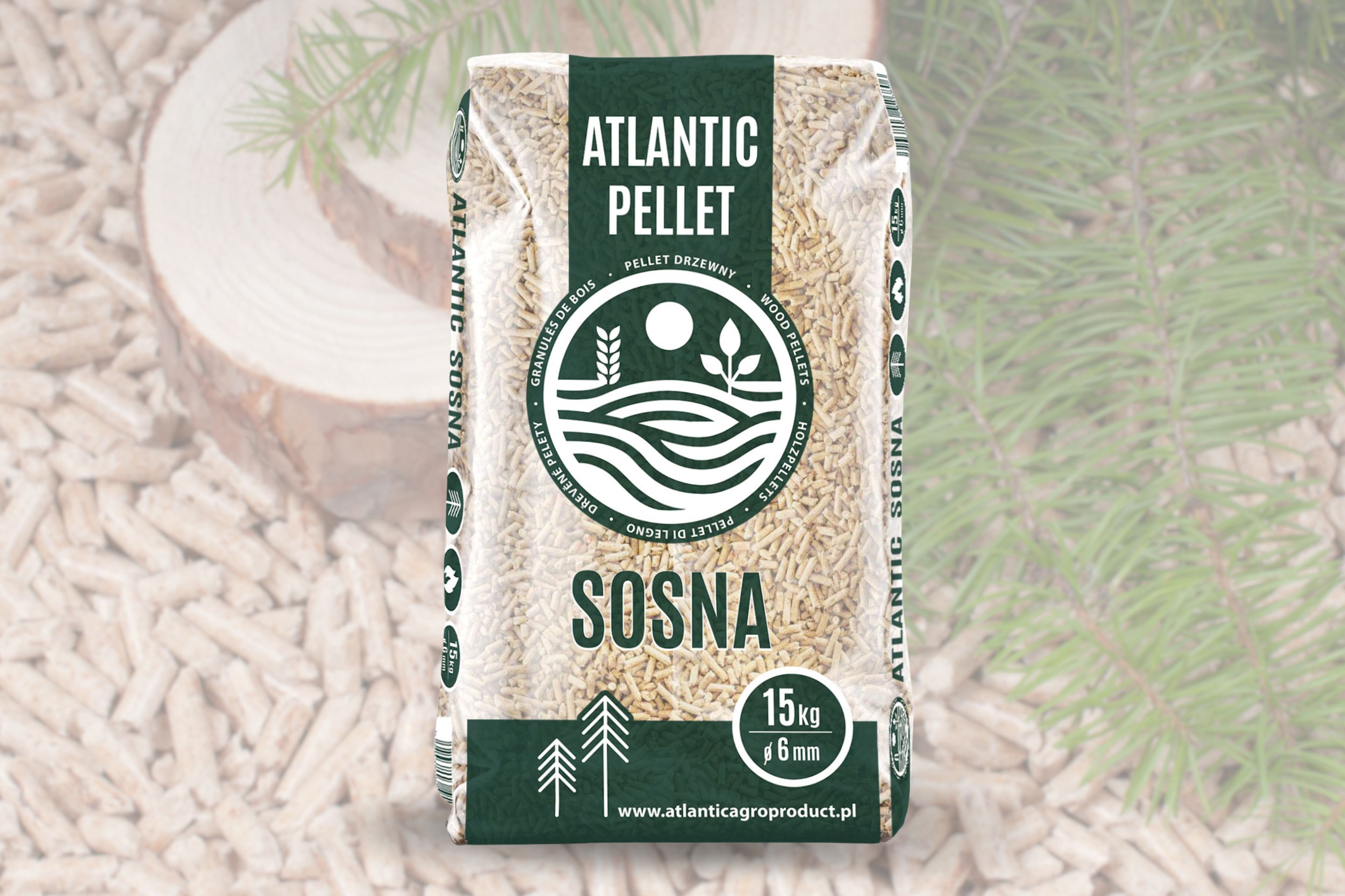 Pellet drzewny Atlantic Sosna – cena, parametry i pellet z dostawą