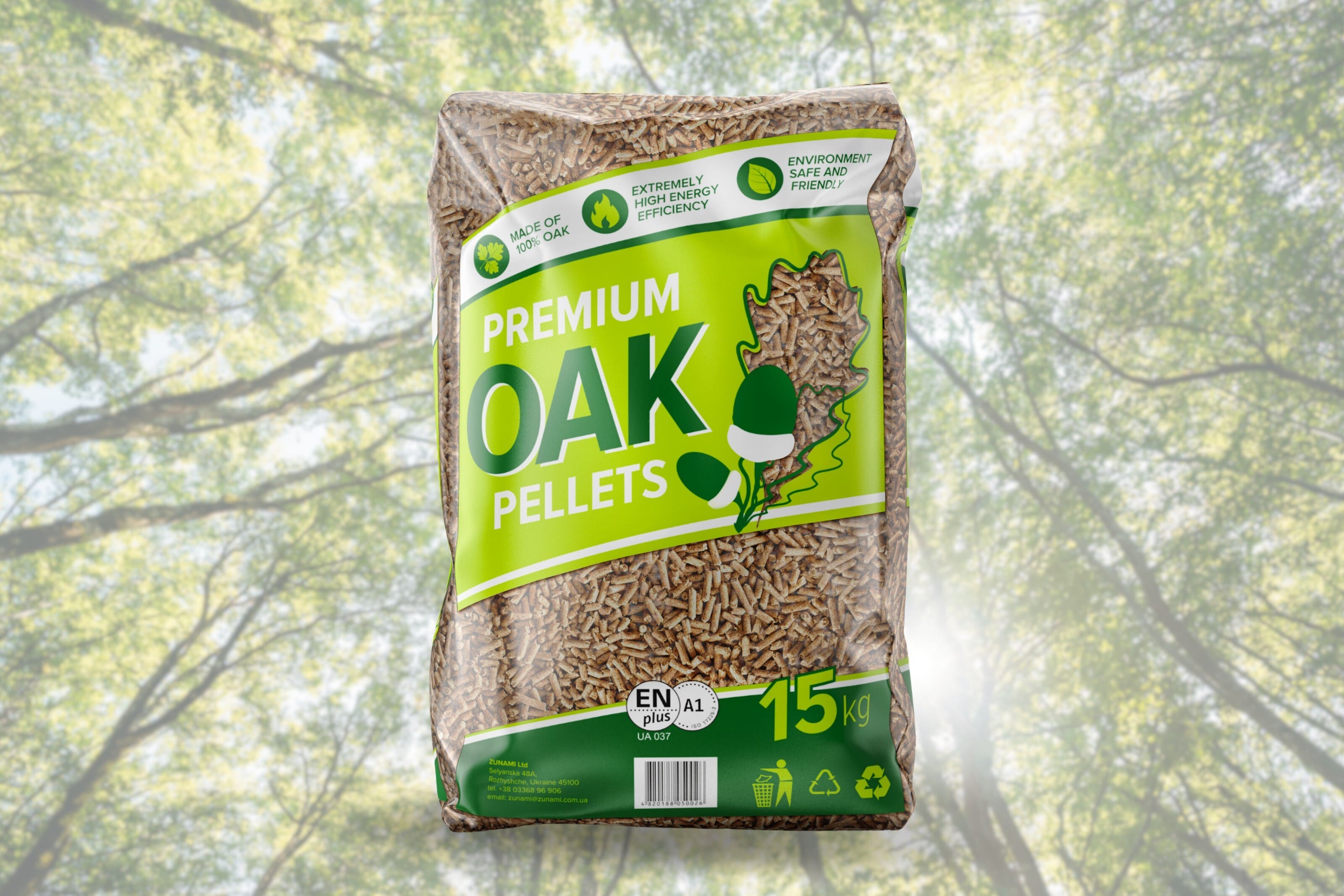 Pellet drzewny OAK ENplus A1 – czysty dąb z certyfikowanego źródła